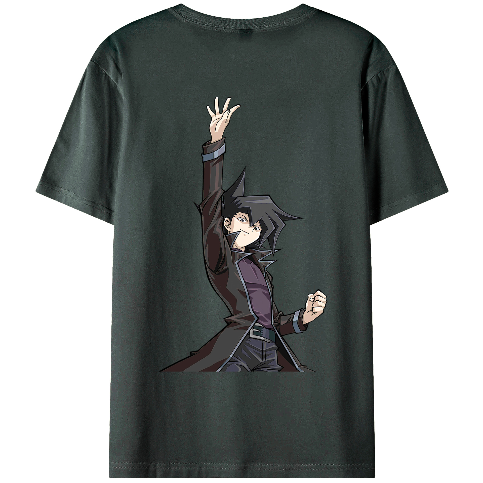 （画像用） 遊☆戯☆王 Yu-Gi-Oh! 綿100％ メンズ半袖Tシャツ（バックプリント） 通気性